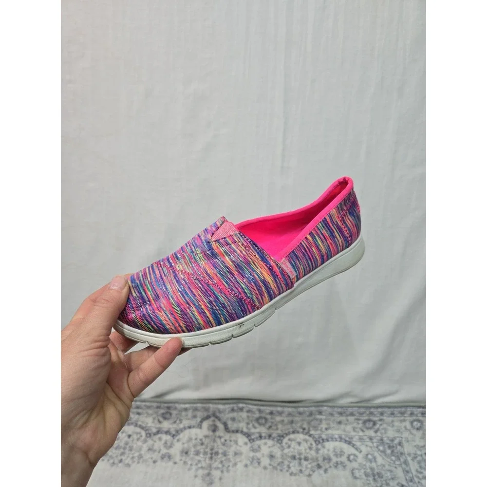 Skechers Pureflex Girls Slip-On Sneakers Pink Multicolor Kids Size 6 85646L